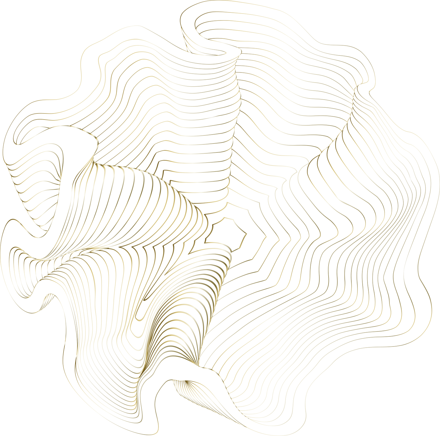 Gold Swirl Lines Flow Wave